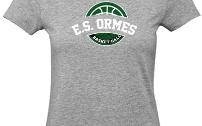 Tshirt coton femme Gris logo face