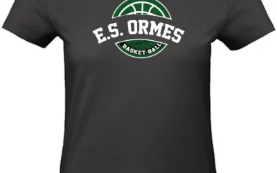 Tshirt coton femme Noir logo face