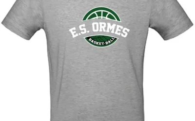 Tshirt coton unisexe Gris logo face