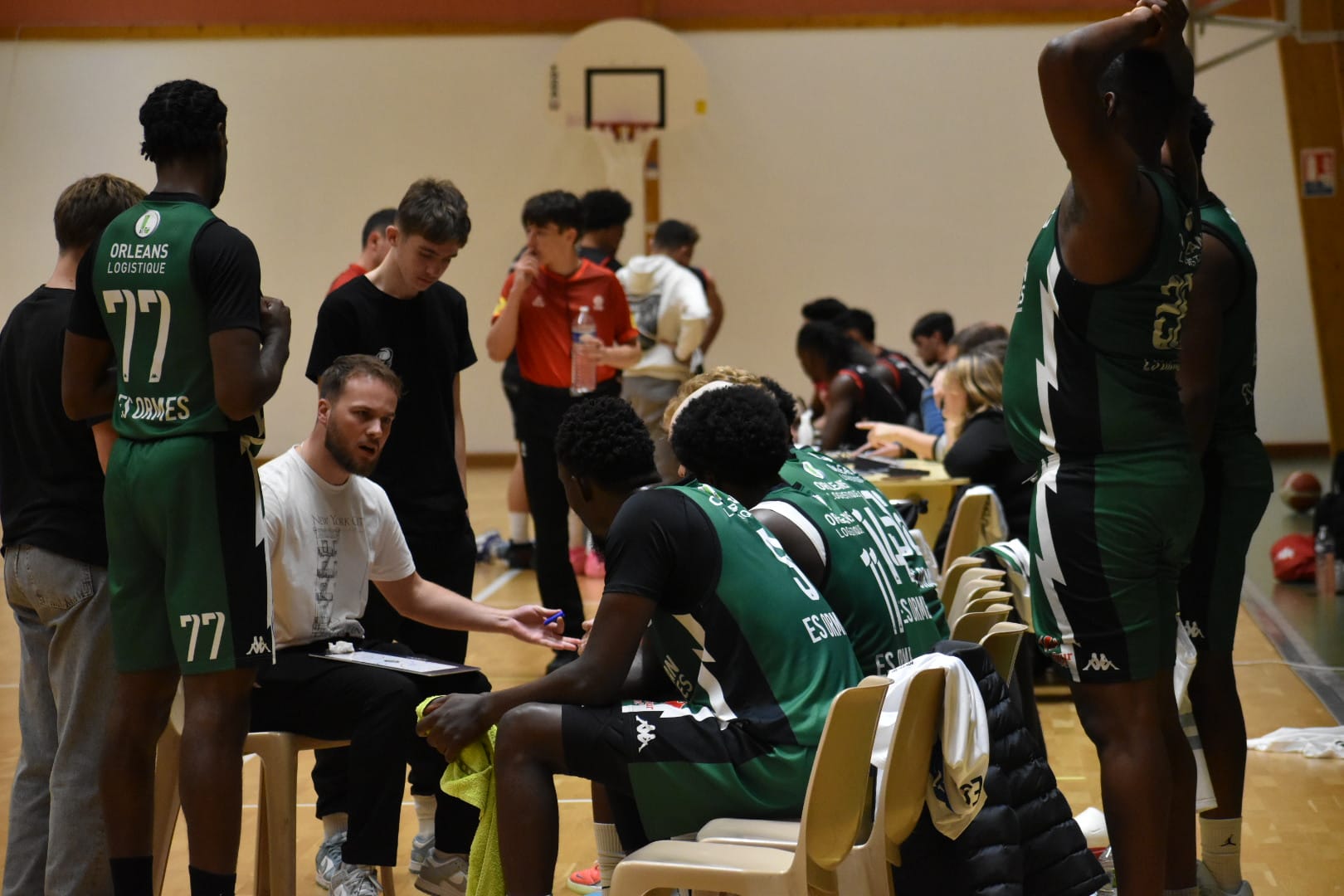 Supporters d'un match de Basket-ball en train de mettre de l'ambiance avec des tambours